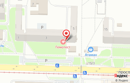 Медицинская лаборатория Гемотест в Орджоникидзевском районе на карте