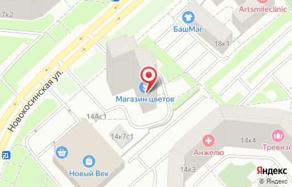 Магазин цветов Цветочный дом на Новокосинской улице на карте