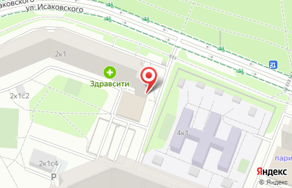 Банкомат СберБанк на улице Исаковского, 2 к 1 на карте
