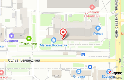 Магазин автотоваров Автосила-уфа.рф на бульваре Тухвата Янаби на карте