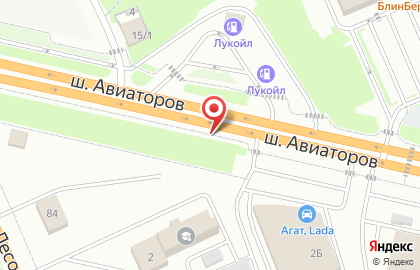 Билборды (6х3 м) от РГ Дрим на шоссе Авиаторов на карте