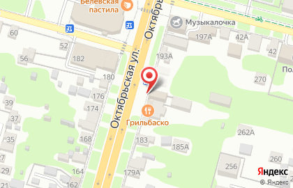 Магазин продуктов Луч на Октябрьской улице на карте
