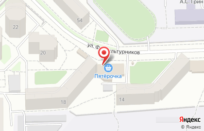 Универсам Пятёрочка на улице Физкультурников на карте