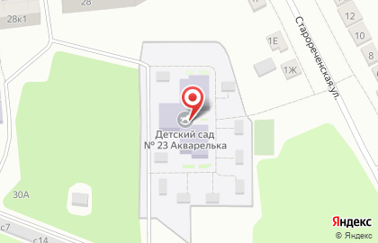 Детский сад №23 на 1-ой Красной улице на карте