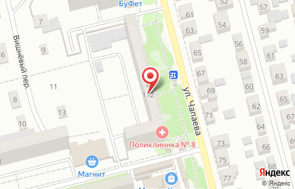 Городская поликлиника №10 на улице Чапаева на карте