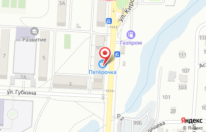 Универсам Пятёрочка в Кировском районе на карте