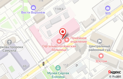 Воронежский филиал Банкомат, Московский Индустриальный Банк на улице Революции 1905 года на карте