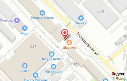 Магазин лакокрасочных материалов Мир красок на Телевизорной улице на карте