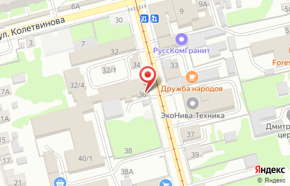 Специализированный магазин О-Двери в Центральном районе на карте