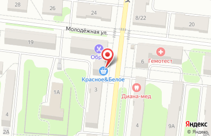 Магазин Красное & Белое в Ярославле на карте