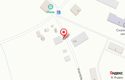 Продовольственный магазин на Учительской улице на карте