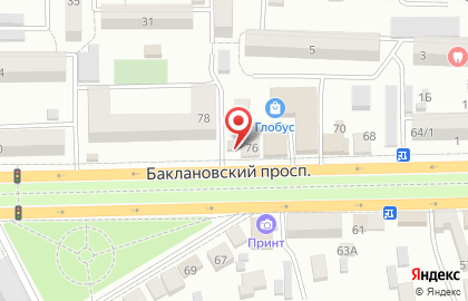 Продуктовый магазин в Ростове-на-Дону на карте