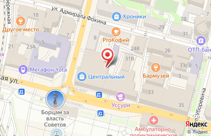 ТЦ Центральный на Светланской улице на карте