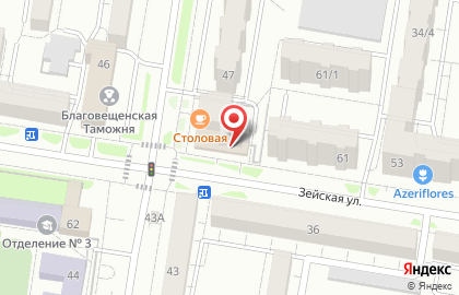 Продовольственный магазин Берг на Зейской улице на карте