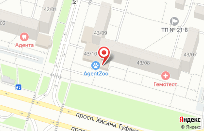 Магазин хозяйственных товаров на улице Шамиля Усманова на карте