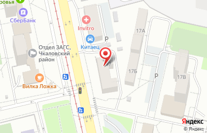 УралТрансБанк в Чкаловском районе на карте