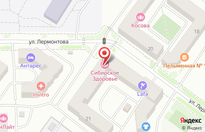 Магазин бытовой химии на улице Лермонтова на карте