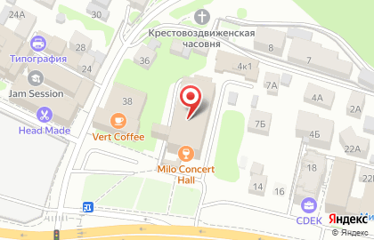 Клуб MILO CONCERT HALL в Нижегородском районе на карте