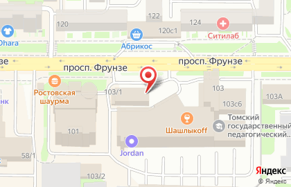 Агентство недвижимости 33 квадратных метра на проспекте Фрунзе на карте