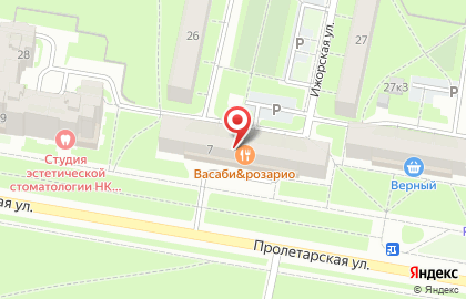 Супермаркет Магнит на Пролетарской улице на карте