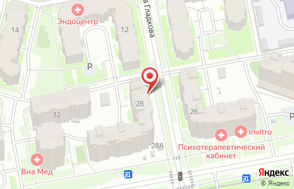 Продуктовый магазин Удобный на улице Фёдора Гладкова на карте