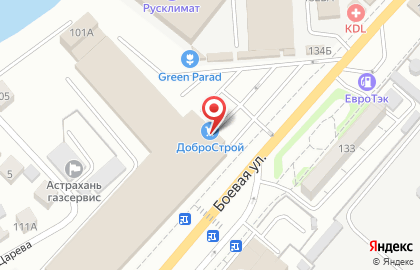 Гипермаркет строительных и отделочных материалов ДоброСтрой на Боевой улице на карте