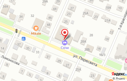 Сочи в Советском районе на карте