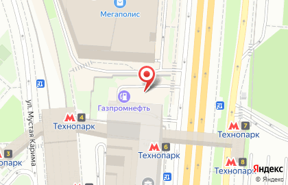 Автомойка Газпромнефть на метро Автозаводская на карте