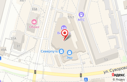 Автошкола Спутник на улице Суворова на карте