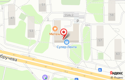 Сеть шаурменных Донеретто на улице Обручева на карте