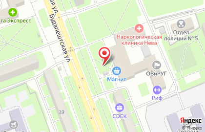 Магазин овощей и фруктов на Будапештской улице на карте
