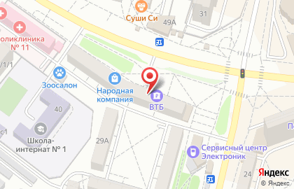 Банк ВТБ в Хабаровске на карте