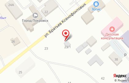 Продовольственный магазин Пчелка в Покровске на карте