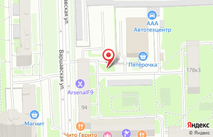 Киоск по продаже фруктов и овощей на Варшавской улице на карте
