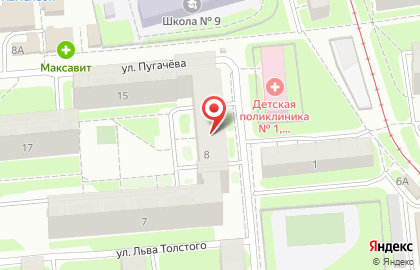 Стелла на улице Льва Толстого на карте