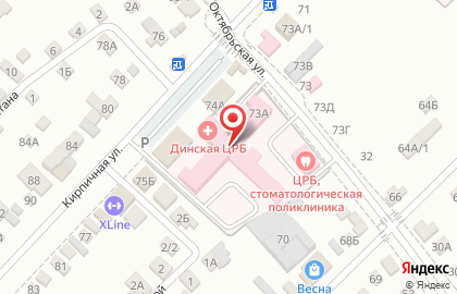 Медицинская лаборатория CL на Кирпичной улице на карте