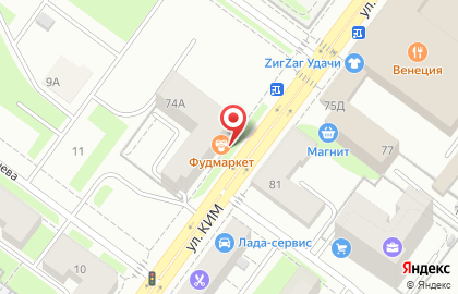 Кафе Foodmarket в Мотовилихинском районе на карте