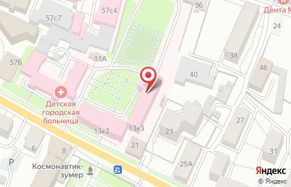 КО Детская городская больница в Калуге на карте