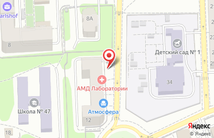 Медицинский центр АМД Лаборатории на улице Сержанта Колоскова на карте