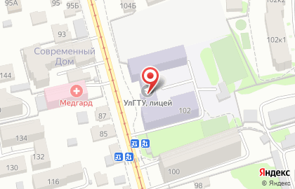 Ульяновский городской лицей при УлГТУ на карте