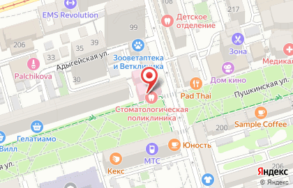 Городская стоматологическая поликлиника на Пушкинской на карте