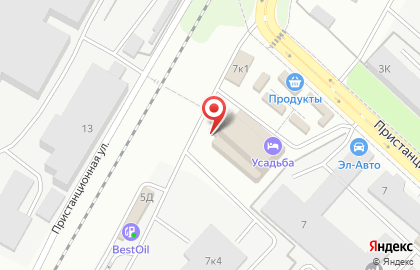Шиномонтажная мастерская на Пристанционной улице на карте
