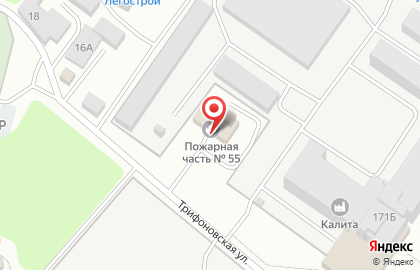 Пожарная часть №55 на Тарутинской улице на карте