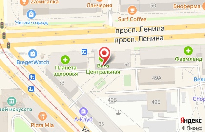 Уралобувь на проспекте Ленина на карте