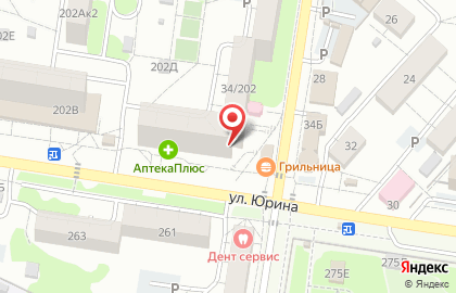 Аптека Губернский лекарь на улице Юрина на карте