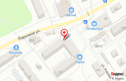 Магазин Чарка на Парковой улице на карте