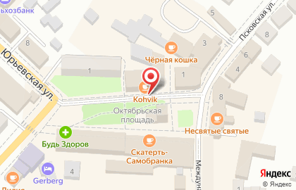 Кафе №1 на Октябрьской площади на карте