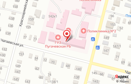Пугачевская районная больница на Советской улице на карте