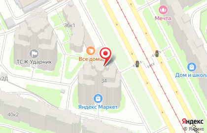 Туристическое агентство Anex Tour в Красногвардейском районе на карте