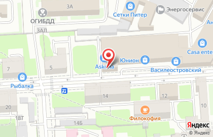 Торгово-производственная компания Красный Камень в Василеостровском районе на карте